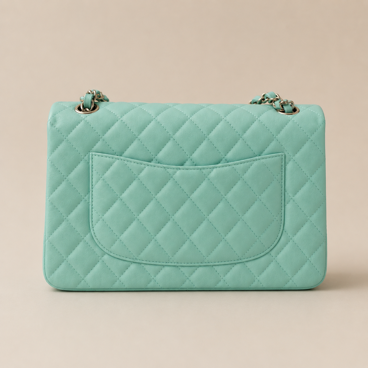 Sac Matelassé turquoise en cuir seconde main